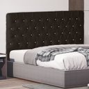 Ver imagem 2 de Cabeceira de Cama Box Paris Queen 160 Cm Botão Strass Suede Marrom Eli Móveis