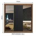 Ver imagem 4 de Guarda Roupa Casal Madesa Mônaco 3 Portas de Correr com Espelhos