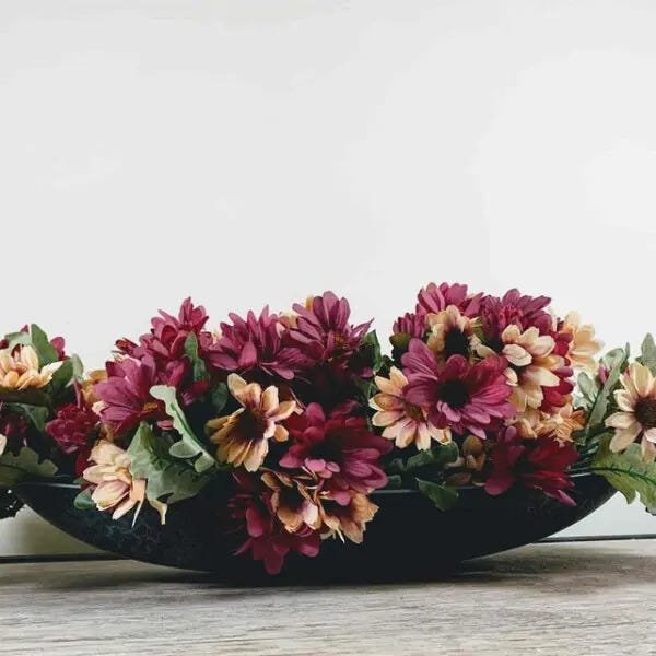 Flores Artificiais Kit com 3 Buques de Margaridas para Decoração Rústica - 5