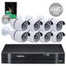 Kit câmeras de segurança 8 câmeras AHD Jortan + DVR intelbras MHDX 1016 + HD 1tb - 2