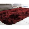 Tapete Pelo Alto Mesclado 140x100 Vermelho para Quarto e Sala Casu - 1