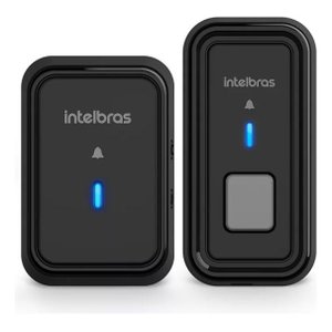 Campainha sem Fio com Bateria Cib 101 Preta Intelbras