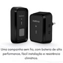 Ver imagem 2 de Campainha sem Fio com Bateria Cib 101 Preta Intelbras