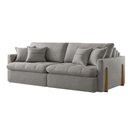 Ver imagem 1 de Sofá Cama A230 3L Retrátil e Reclinável 200cm Cinza Linho Meu Sofá Online
