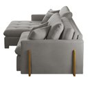 Ver imagem 3 de Sofá Cama A230 3L Retrátil e Reclinável 200cm Cinza Linho Meu Sofá Online