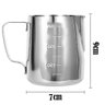 Jarra Pitcher 350ml Barista Leiteira Cremeira Inox Americana - 9