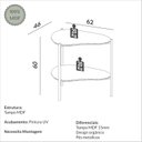 Ver imagem 2 de Mesa de Canto Orgânica 60cm 100% Mdf Tb629 Florença Dalla Costa