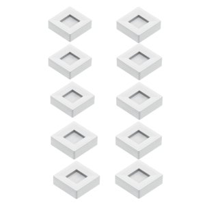 Kit 10 Spot Led Quadrado Sobrepor Embutir P/móveis Nichos:branco Quente/branco