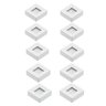 Kit 10 Spot Led Quadrado Sobrepor Embutir P/móveis Nichos:branco Quente/branco - 1