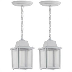 2 Pendente Externo Colonial Injetado Branco Alz16 - 1