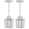 2 Pendente Externo Colonial Injetado Branco Alz16 - 1