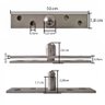 Kit 2 Dobradiças Pino Pivotante Aço Inox Porta Giratória 360° -100x18mm Facil Negocio Importadora 2d - 2