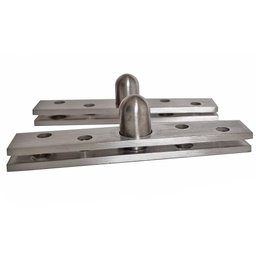Kit 2 Dobradiças Pino Pivotante Aço Inox Porta Giratória 360° -100x18mm Facil Negocio Importadora 2d - 6