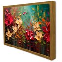 Ver imagem 1 de Quadro Decorativo Floral Luxo Harmonia Das Flores em Moldura Caixa Tacolado Moldura Caixa 3cm Freijó