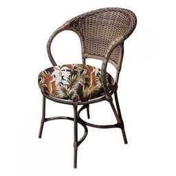 Conjunto de Mesa Fibra Sintética Amsterdã - 4 Poltronas e Mesa - Tecido Revieira Marrom - 2