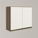 Ver imagem 6 de Armario Aereo 2 Portas Mdf 80 Cm Kali 12211 Carvalho Toq Off White Cetim Nicioli