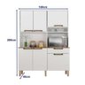 Armário de Cozinha 6 Portas 1 Gaveta Sallêto - Branco - 3