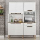 Ver imagem 2 de Armário de Cozinha 6 Portas 1 Gaveta Sallêto - Branco