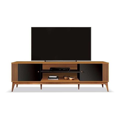 Rack Legacy 2.0 para Tv de até 75" Edn Móveis:cedro/preto