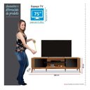 Ver imagem 4 de Rack Legacy 2.0 para Tv de até 75" Edn Móveis:cedro/preto