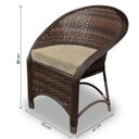 Ver imagem 2 de Conjunto de Poltronas Fibra Sintética Seul - 4 Poltronas + 1 Mesa Centro - Tecido Duna Deserto