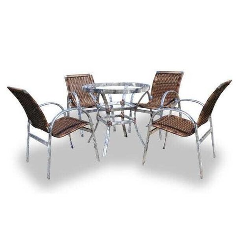 Conjunto de Fibra Sintética Londres - 4 Cadeiras + 1 Mesa