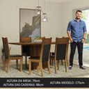 Ver imagem 3 de Conjunto Sala de Jantar Mesa Tampo de Madeira 6 Cadeiras Rustic/preto Augusta Madesa