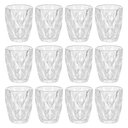 Ver imagem 1 de Jogo de Copos de Vidro Diamond Transparente 270ml 12 peças - Lyor