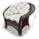 Ver imagem 2 de Conjunto de Poltronas Fibra Sintética Cairo - 2 Poltronas + 1 Mesa Centro - Tecido Duna Cru