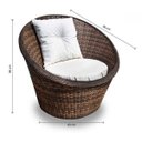 Ver imagem 2 de Conjunto de Poltronas Fibra Sintética Buenos Aires - 2 Poltronas + 1 Mesa Centro - Tecido Duna Cru