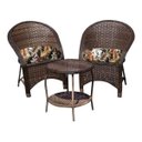 Ver imagem 1 de Conjunto de Poltronas Fibra Sintética Seul - 2 Poltronas + 1 Mesa Centro - Tecido Revieira Marrom