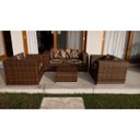 Ver mais imagens de Conjunto de Sofás Fibra Sintética Cidade do Cabo - 1 Sofá 2L+ 2 Poltronas + 1 Mesa Centro -