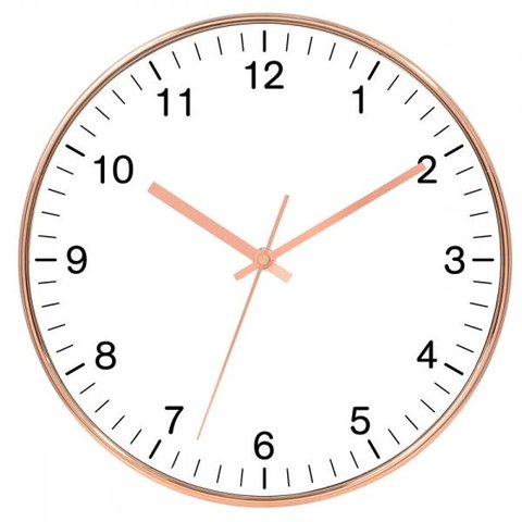 Relógio de Parede - Rose Gold e Branco 35cm