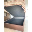 Ver imagem 6 de Box Baú Casal Blindado na Chapa de Madeira - Diversas Cores (188x138x42): Corino Marrom