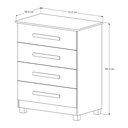 Ver imagem 3 de Cômoda Organizadora P/quarto 4 Gavetas Corrediça Telescópica Branco/nature