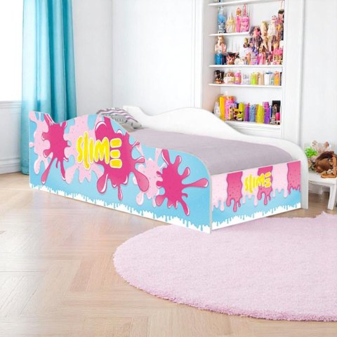 Mini Cama Infantil Slime Menina com Colchão