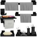 Ver imagem 2 de Kit de Acessórios para Banheiro Preto Fosco 6 Peças F.elg