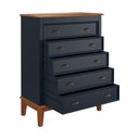 Ver imagem 4 de Cômoda 5 Gavetas - Azul Petróleo