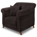 Ver imagem 1 de Poltrona Decorativa Retro Polo com Almofada Suede 1102 Ezz