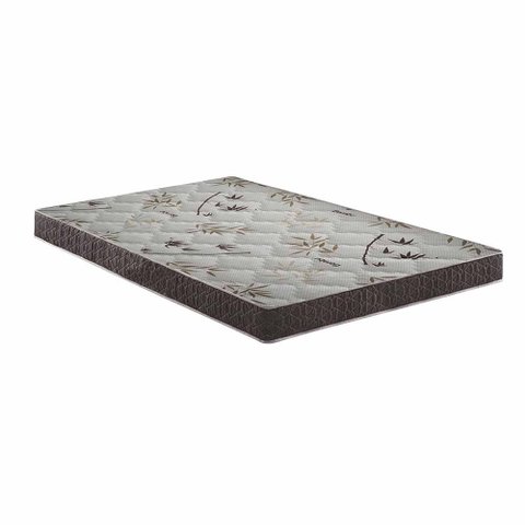 Cama Box Baú Casal Colchão Alana Espuma D20 NK Camas + Box Sintético 51x138x188 Cor:Cinza