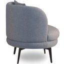 Ver imagem 2 de Poltrona Giratória Orgânica Sala de Estar Living Dora T03 Linho Cinza - Lyam Decor