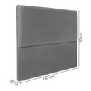 Ver imagem 3 de Cabeceira Queen 160 Cm com Frame Luna Corino Cinza Artte