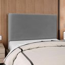 Ver imagem 2 de Cabeceira Queen 160 Cm com Frame Luna Corino Cinza Artte