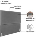 Ver imagem 4 de Cabeceira Queen 160 Cm com Frame Luna Corino Cinza Artte
