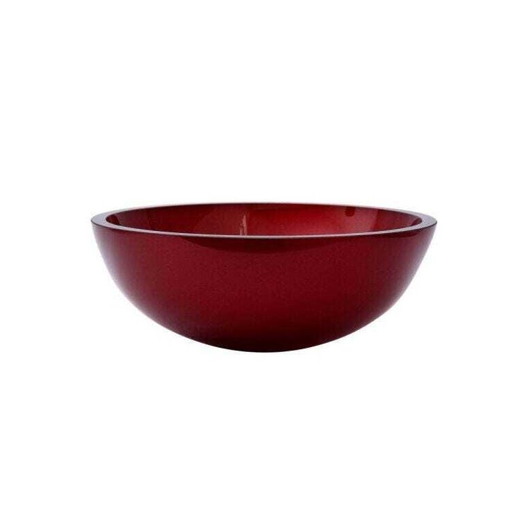 Cuba de Vidro para Banheiros e Lavabos 30 Cm - Vinho