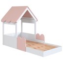 Ver imagem 6 de Cama Solteiro Infantil Montessoriana Casinha Nana Branco/rosa C06 - Mpozenato