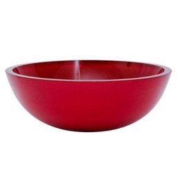 Cuba de Vidro para Banheiros e Lavabos 30 Cm - Vermelha - 1