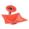 Cuba de Vidro para banheiros e lavabos - Quadrada RT 30 Cm Laranja - 3