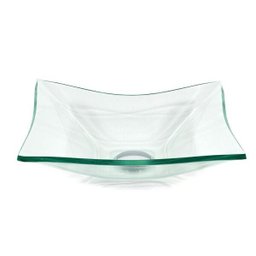 Cuba de Vidro para Banheiros e Lavabos - Retangular Incolor - 1