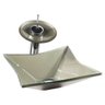 Cuba de Vidro para banheiros e lavabos - Quadrada RT 34 Cm Bege - 3